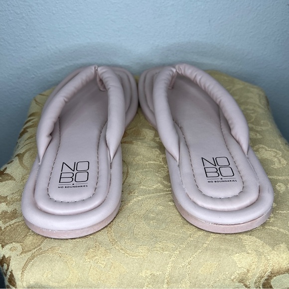 Size 8 Mauve Pink Pastel Slip On Sandals Shoes Flat Barbiecore - Picture 4 of 8